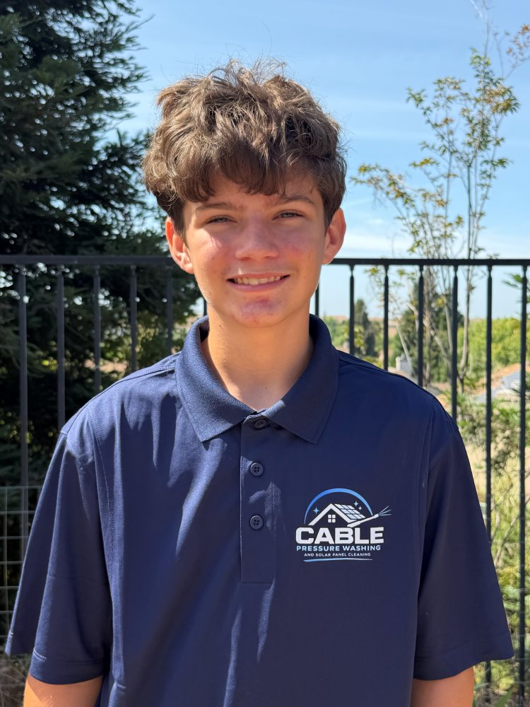 Harrison Cable, learning the family pressure washing business in Rocklin, CA