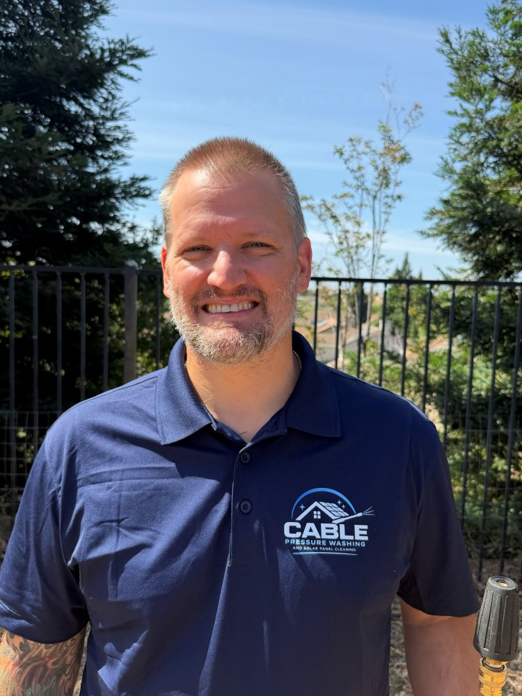 Wesley Cable, owner of Cable Pressure Washing and Solar Panel Cleaning